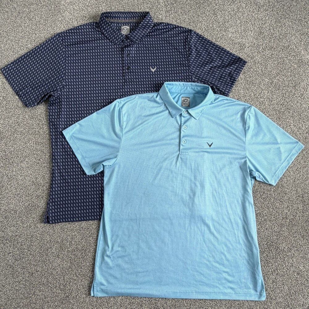 CALLAWAY Opti-Dri Golf Polo Shirt Performance Stretch Mens LOT OF 2 Size XL